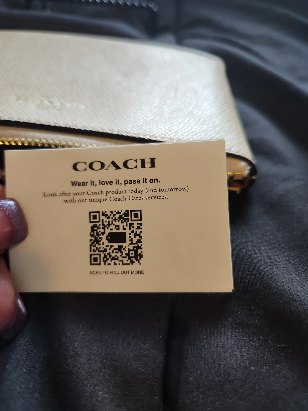 Coach Pebbled Leather Wristlet
